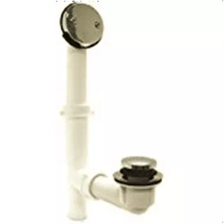 018 0012 Pvc 1-1/2-inch Toe Touch Waste And Overflow Bath Drain In Chrome Finish