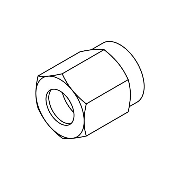0418-08 , 08FJ NO FLARE NUT 1/2″