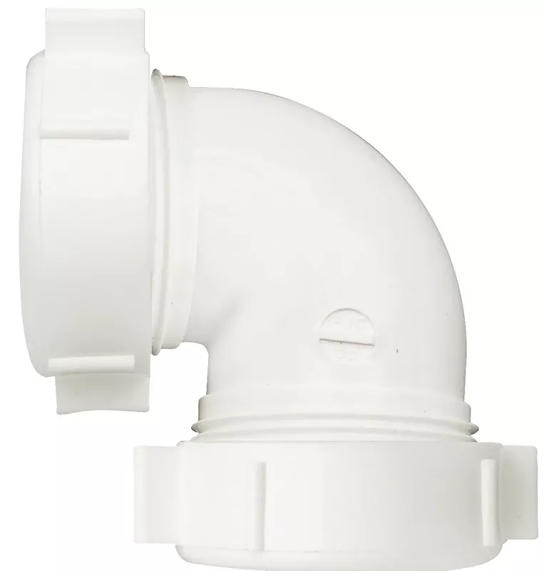 1-1/2 In. Plastic 90 Degree Sink Drain Elbow With Reducer Washers