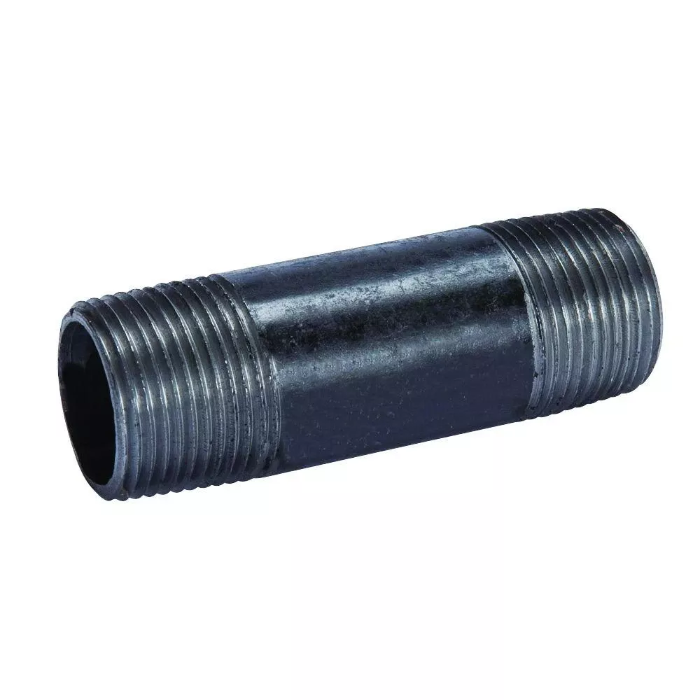 1-1/2 Inch X 2 Inch Black Steel Nipple Pipe Fitting – Model 587-020hn