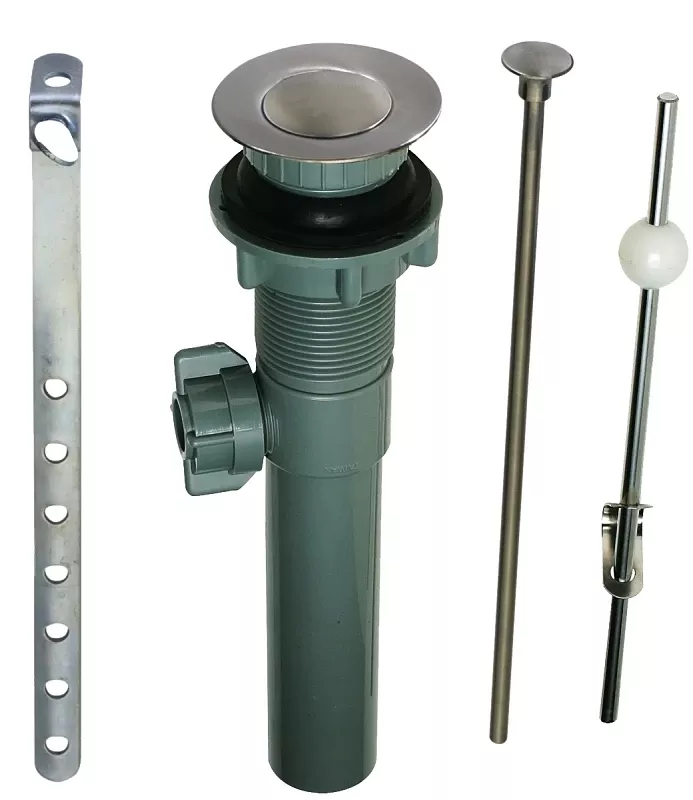 1-1/4 In. Brushed Nickel Plastic Pop-up Lavatory Drain Assembly