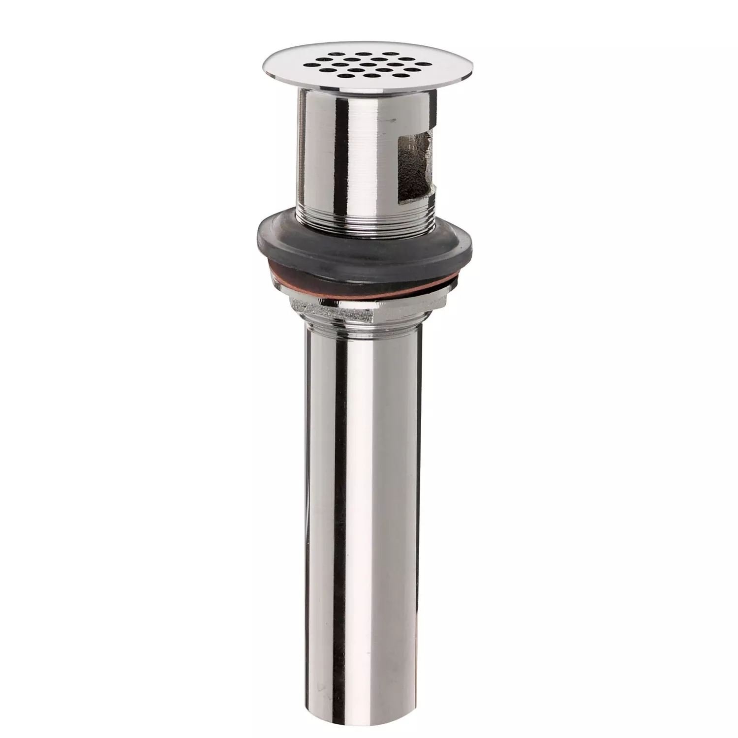 1-1/4 In. Diameter Chrome Plated Brass Lavatory Sink Drain With Open Grid Strainer