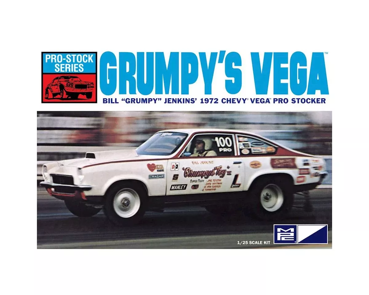 1/25 1972 Chevy Vega Bill Grumpy Jenkin’s Pro Stock Drag Car Plastic Model Kit (MPC877)