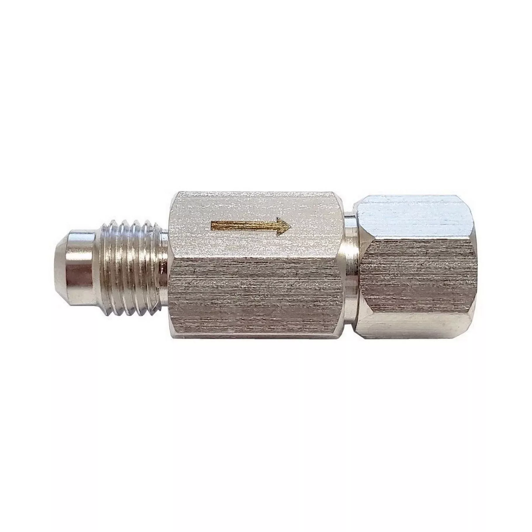 1/4″ MFL x 1/4″ FFL 304 Stainless Steel Inline Gas Check Valve – Ball & Spring Backflow Preventer