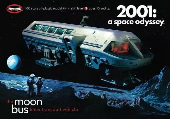 1/55 2001 Space Odyssey Moon Bus 10″ Plastic Model Kit (MOE20011)