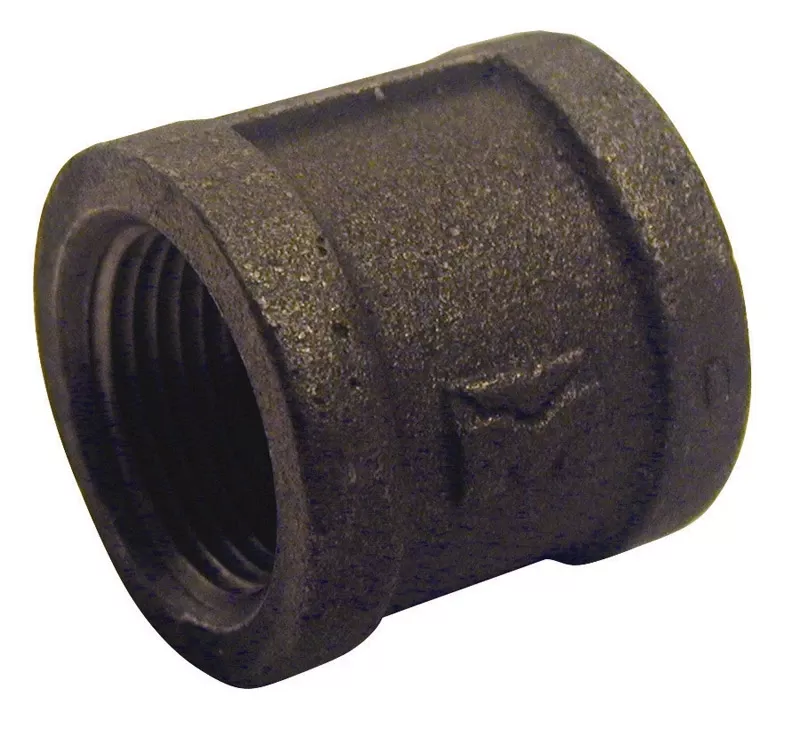 1 In. Malleable Black Iron Coupling – Female X Female Connection