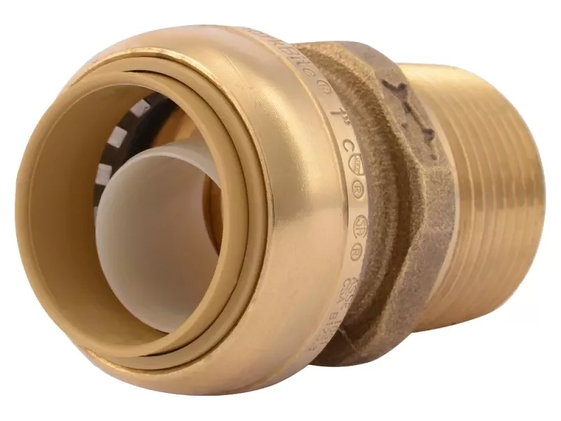 1 In. X 1 In. Mnpt Straight Brass Push-to-connect Male Adapter