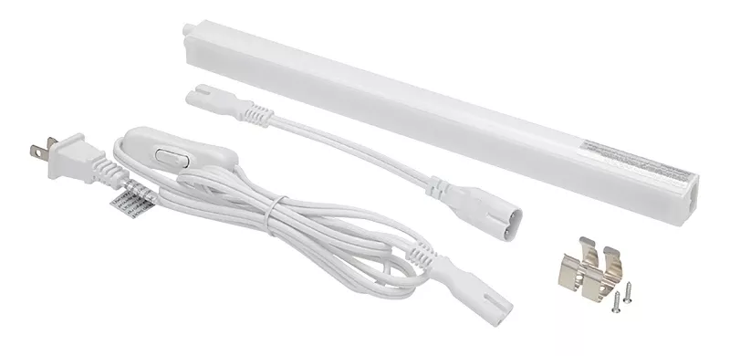 12 In. L White Plug-in Led Under Cabinet Light Strip 300 Lumens