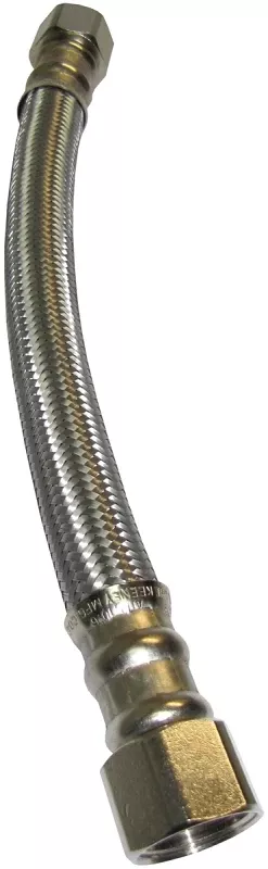 12 In. Stainless Steel Water Heater Supply Connector, 3/4 In. Fip
