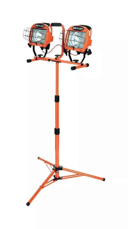 16,000 Lumen Halogen Twin Head Telescoping Work Light With Tripod Stand