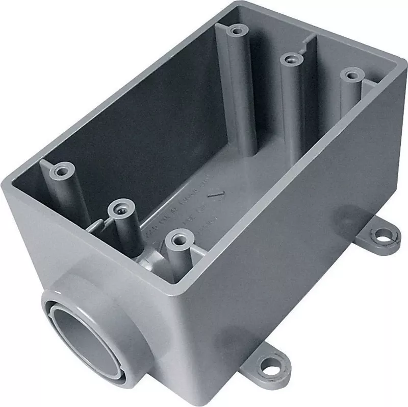18 Cu In Rectangle Pvc 1 Gang Electrical Box Gray - Model 5133363u