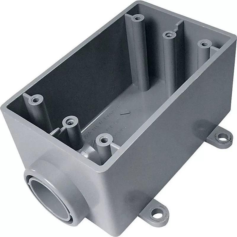 18 Cu In Rectangle Pvc 1 Gang Electrical Box Gray - Model 5133364u