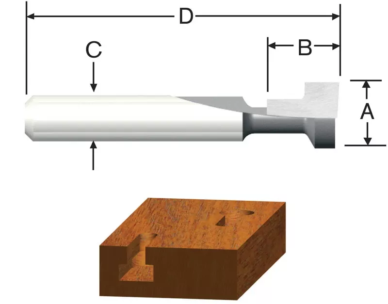3/8-in. Keyhole Single-flute Router Bit