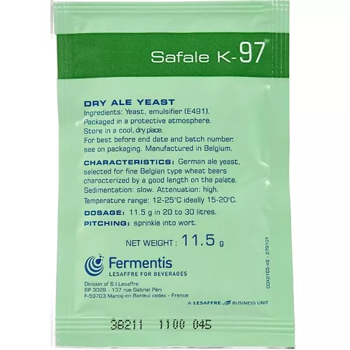 [3 Pack] Safale K97 German Ale Yeast by Fermentis, 11.5g
