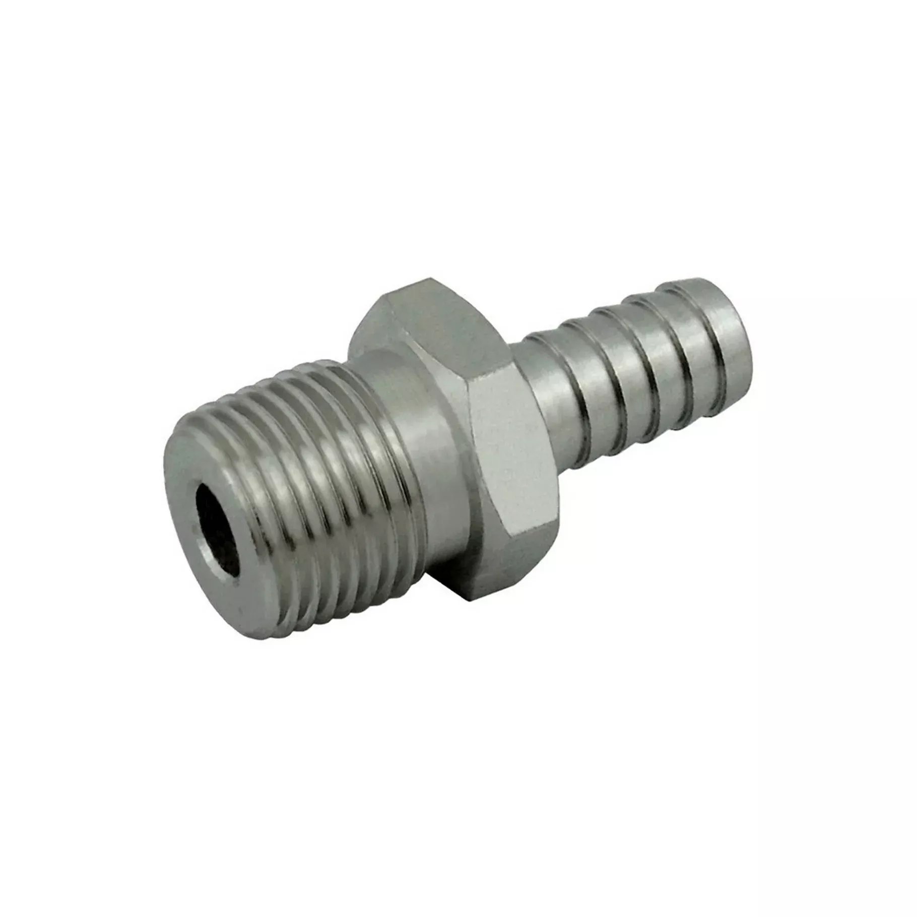 304 Stainless Steel Hose Barb Adapter – 3/4″ Barb x 3/4″ MPT