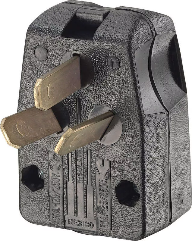 30a/50a 250v 3-wire 3-pole Range/dryer Cord Plug With Interchangeable Prongs