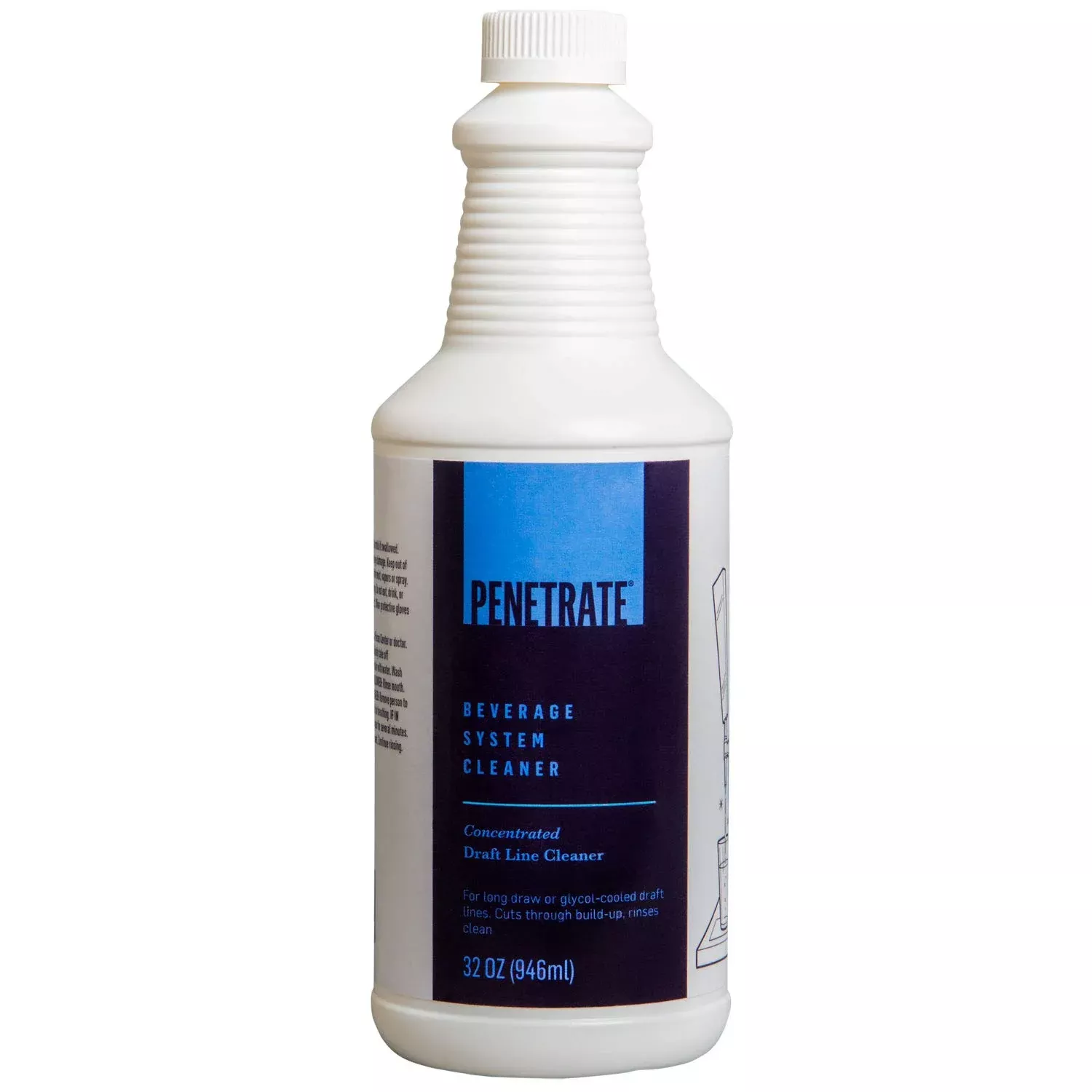 32 oz Penetrate Alkaline Beer Line Cleaner – High-Strength Draft System Detergent for Long-Draw Lines