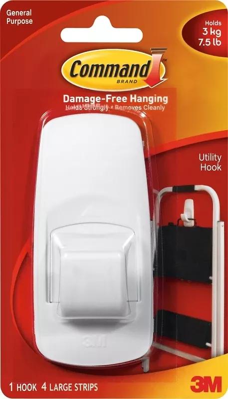 3m Command Jumbo Plastic Hook 4.25 In. L 1 Pk