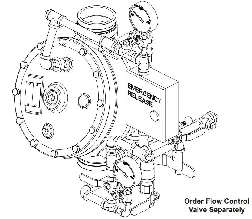 4″ Model J Flow Control Valve Vertical Trim for Fire Systems