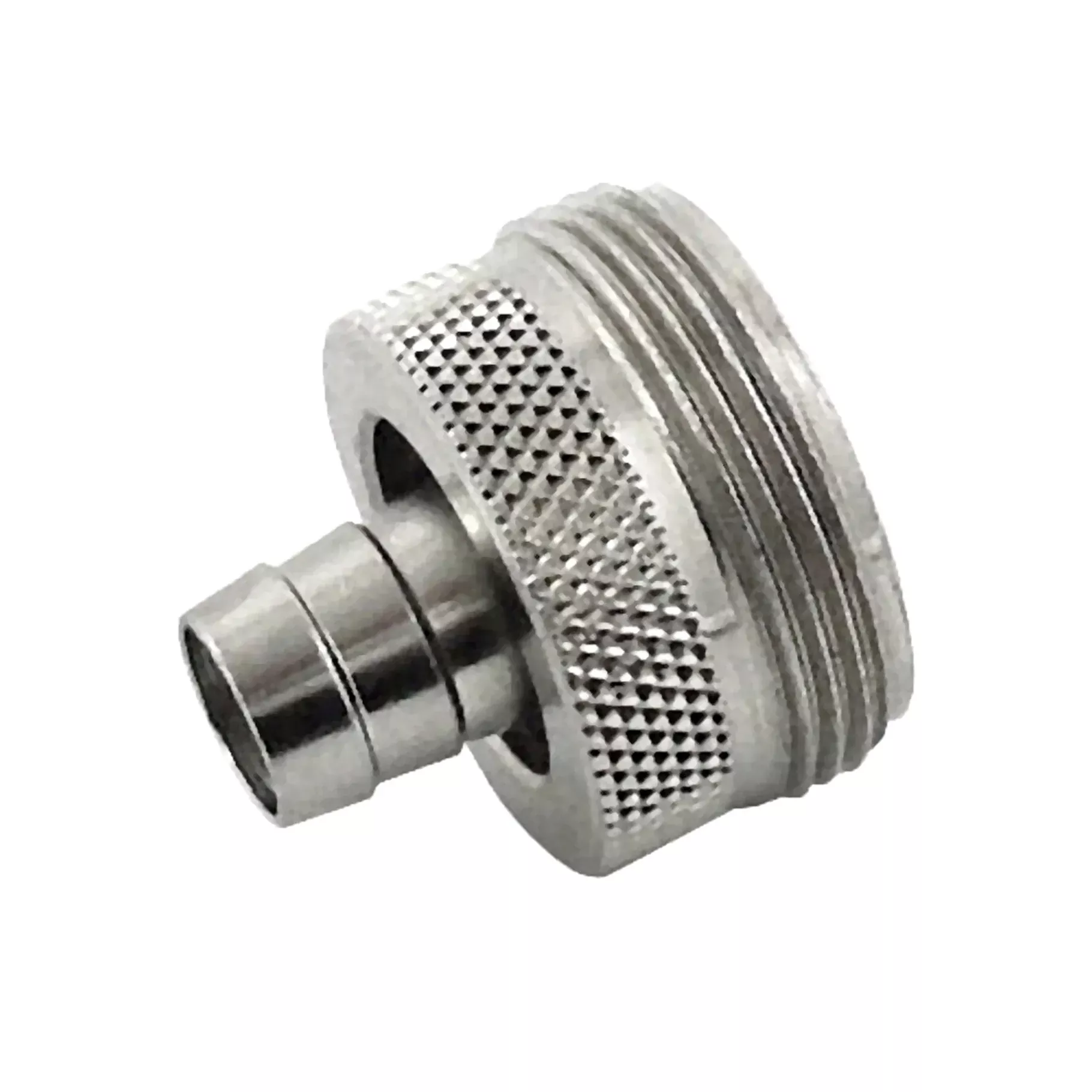 5/16″ Barb x Male Beer Faucet Thread Cleaning Adapter – Chrome Plated Brass for Draft Line Flushing