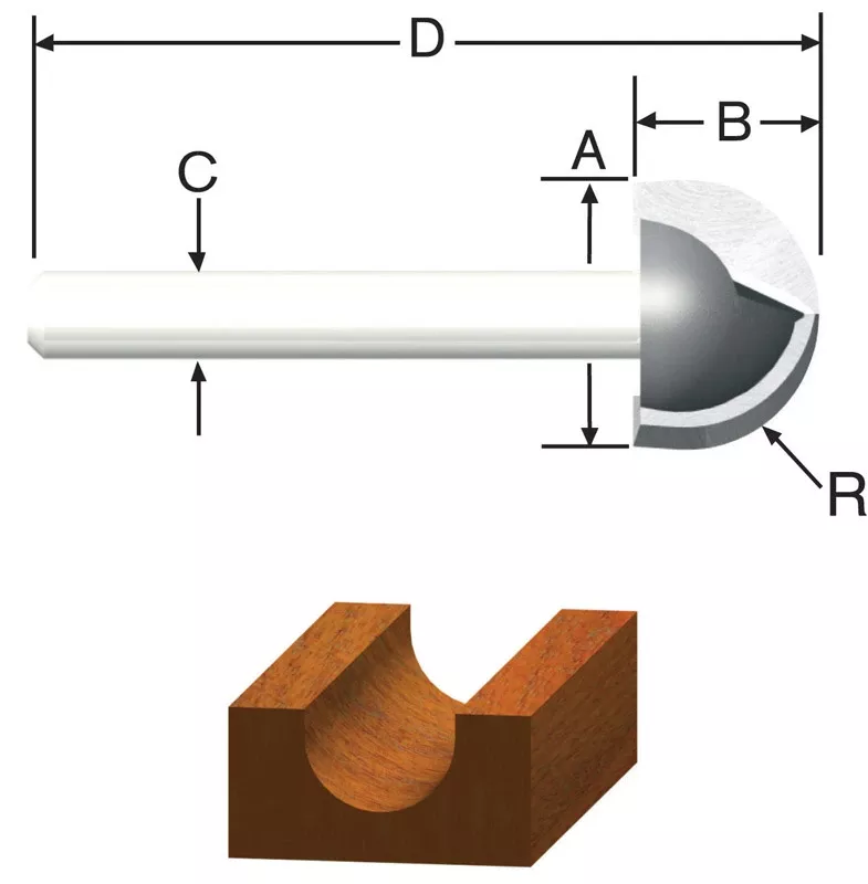 5/16-in. 2-flute Corebox Router Bit