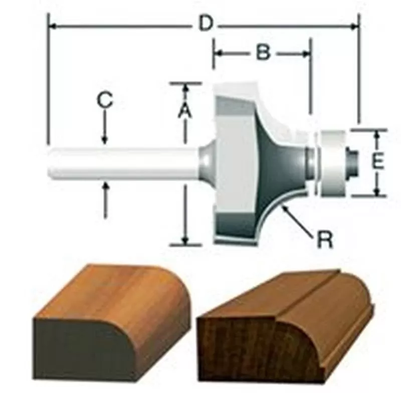 5/16-in. Round-over & Beading 2-flute Router Bit