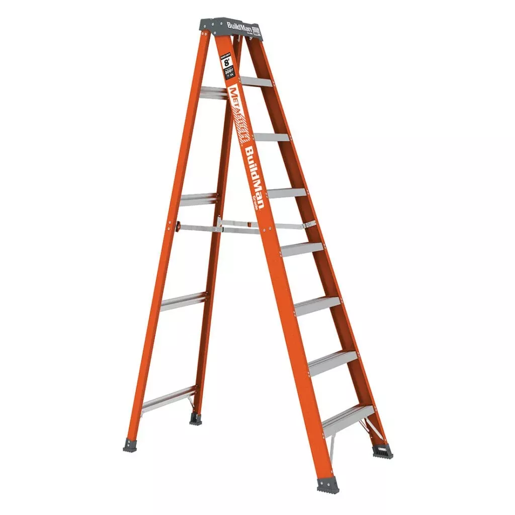 8′ Buildman™ Fiberglass Stepladder