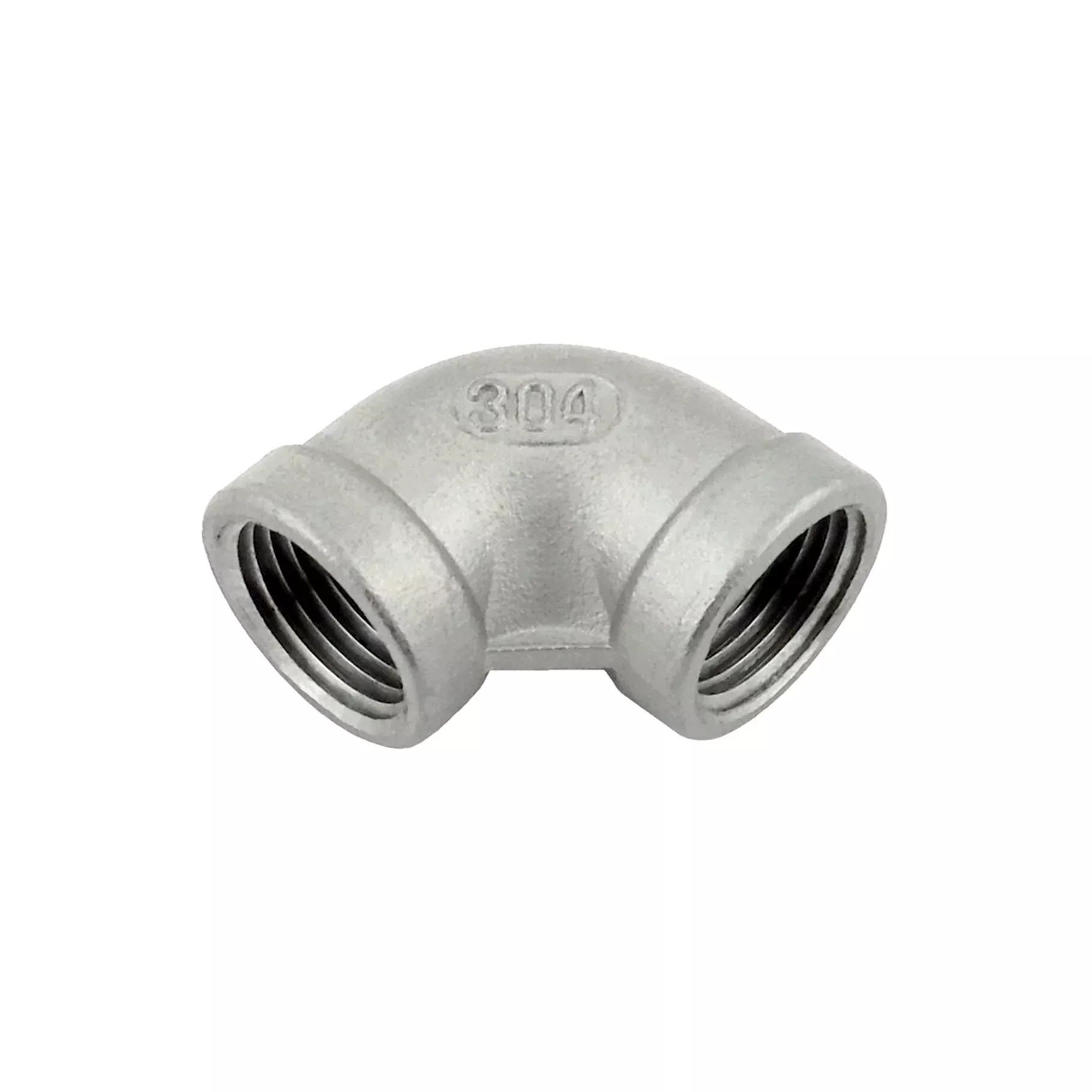 90° Elbow – 304 Stainless Steel – 1/2″Female Pipe Thread (FPT) X 1/2″Female Pipe Thread (FPT)