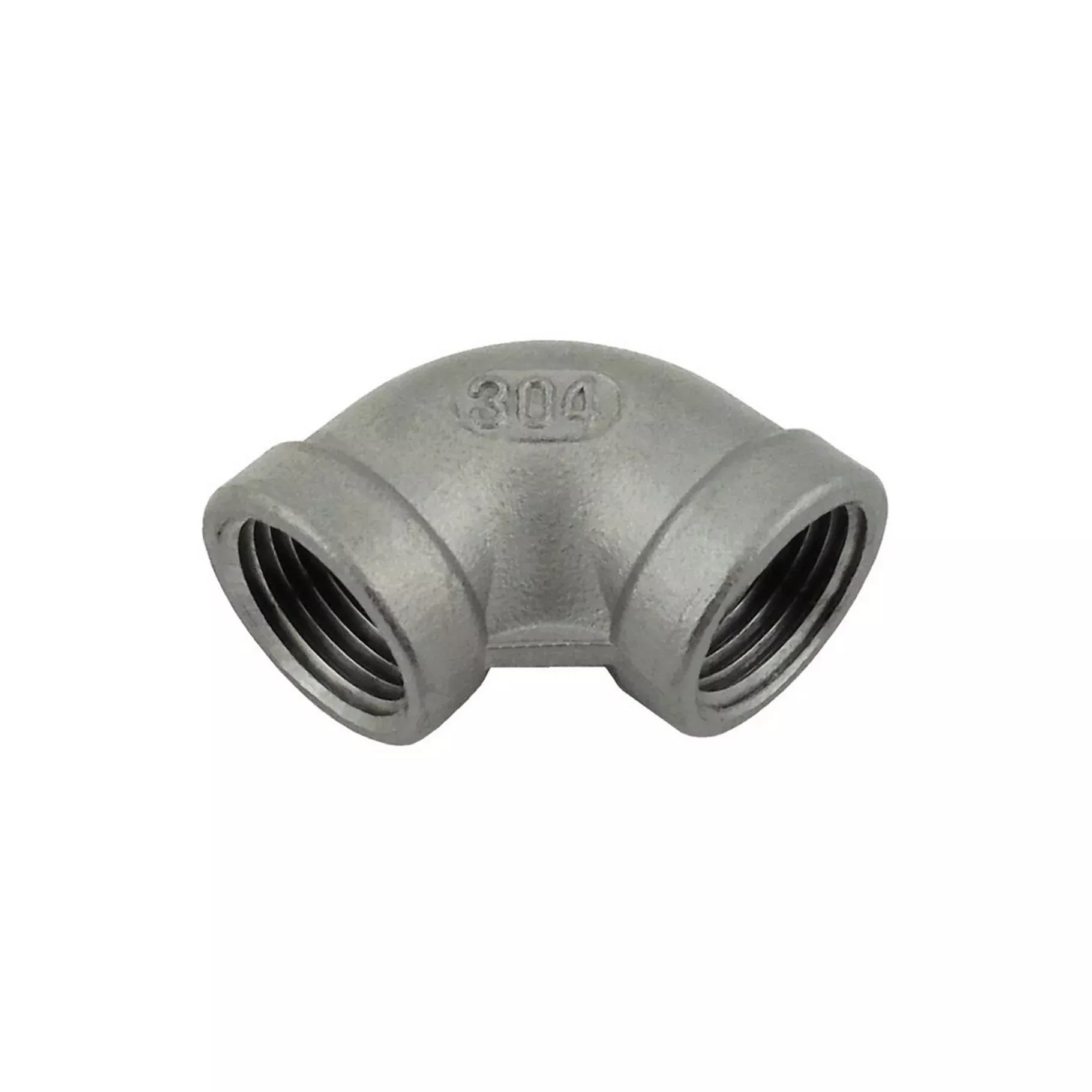 90° Elbow – 304 Stainless Steel – 3/4″Female Pipe Thread (FPT) X 3/4″Female Pipe Thread (FPT)