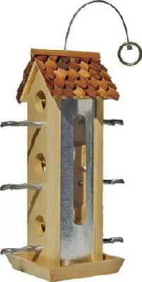 Bird Feeder- Wood Tin Jay