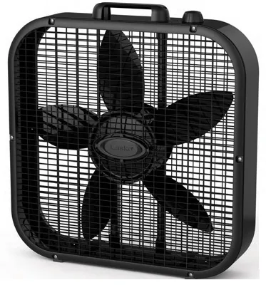 Box Fan, 3-speed, Black, 20-in.