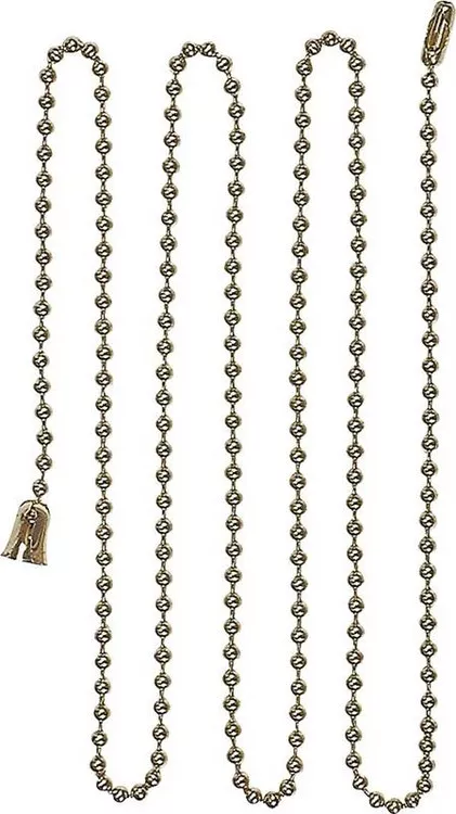 Brass Pull Chain With Connector & Bell- 36"