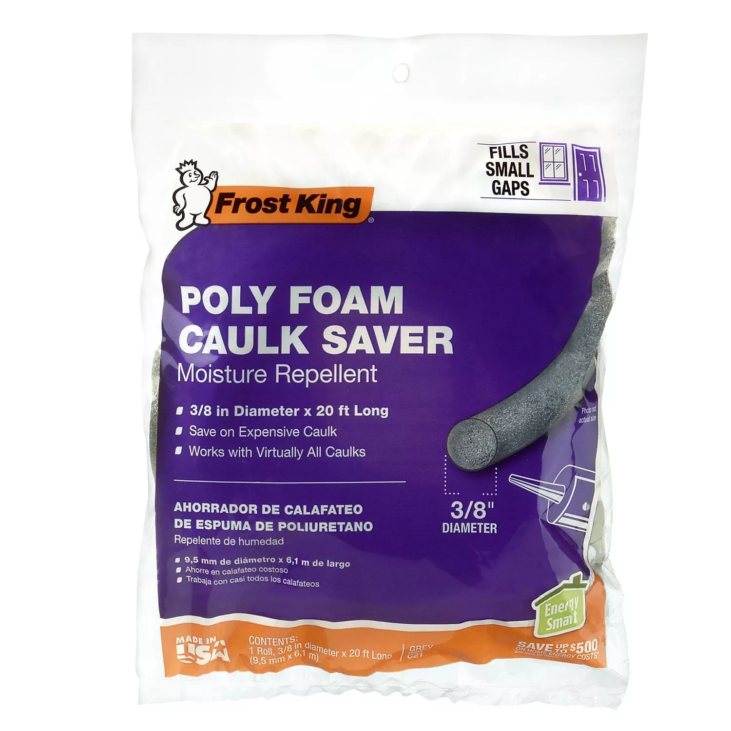 Caulk Saver, 3/8 In. Diam X 20 Ft.