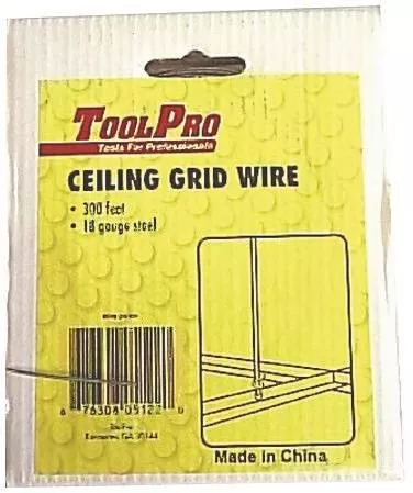 Ceiling Grid Wire- 18 Ga x 300'- Steel