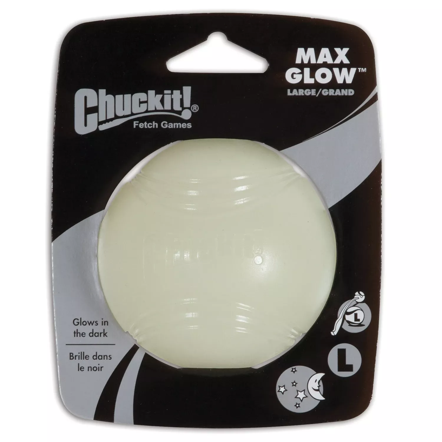 Chuckit! Max Glow For Dog White Rubber Dog Toy Large 1 Pk