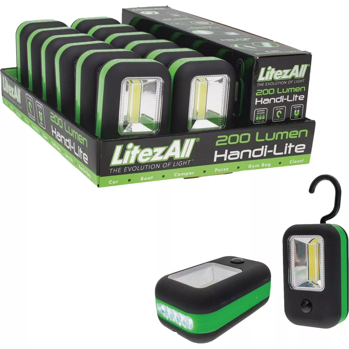 Cob Work Light With Led Flashlight, 3-watts, 5-led.