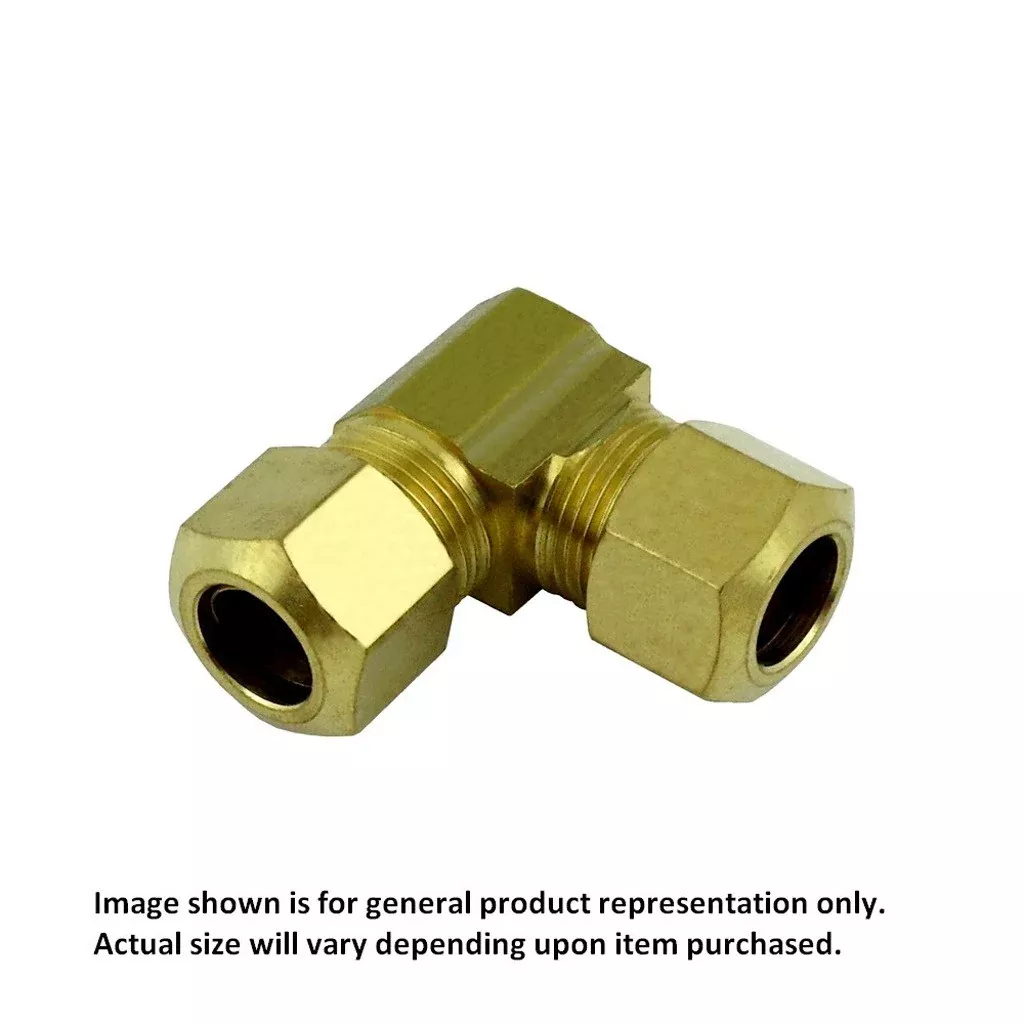 Compression 90° Elbow - Heavy-Duty Brass - 1/2" Compression X 1/2" Compression