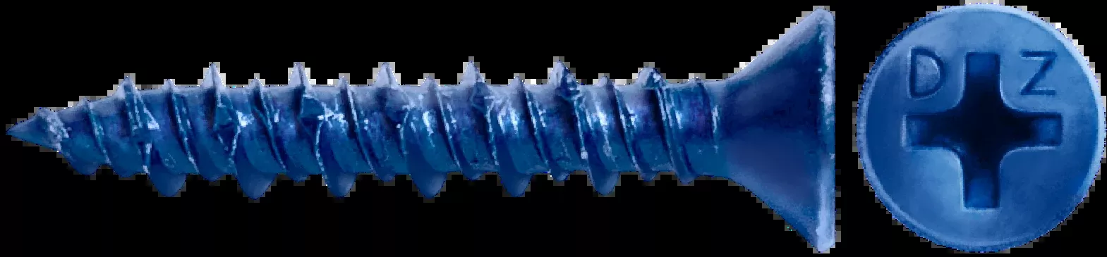 CON CONCRETE SCREWS – PHILLIPS FLAT (BLUE GUARD COATING) – #3 Phillips