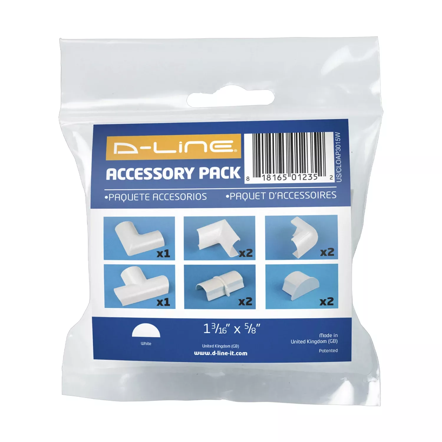 D-line 6 In. L White Plastic Raceway Coupling Kit