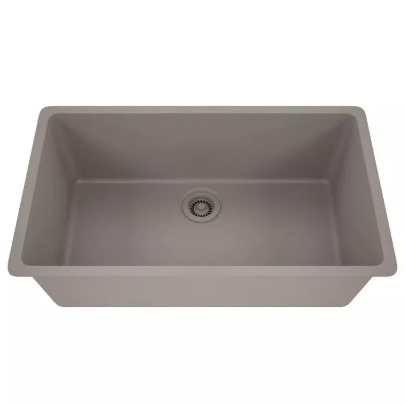 Dakota Sinks GSE-QC3219-BE Builders Elements Series 32 Inch Quartz Composite Single Bowl Undermount Kitchen Sink