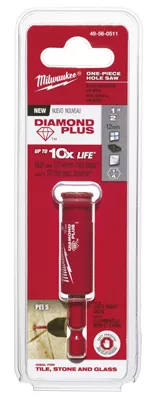 Diamond Plus Hole Saw, Diamond Grit, 1/2 In.