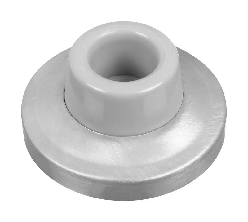 Doorstop, Wall-mount, Large Base, Chrome