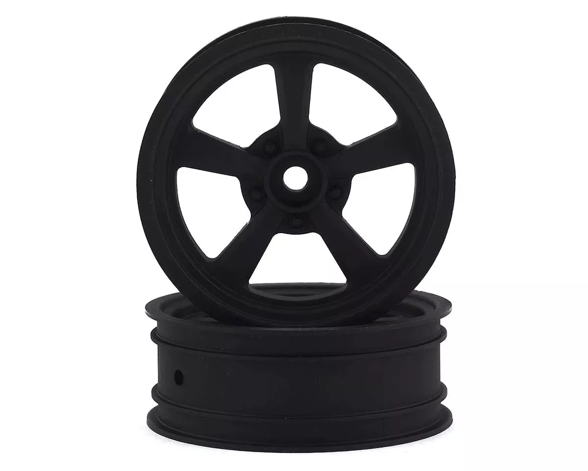 Drag 2.2″ Black Wheels for 1/10 Drag Racing Front (ASC71079)