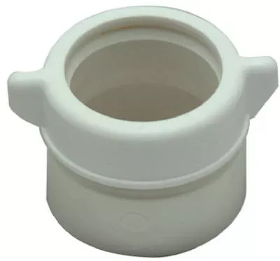 Drain Pipe Adapter, White Plastic, 1.5-in.