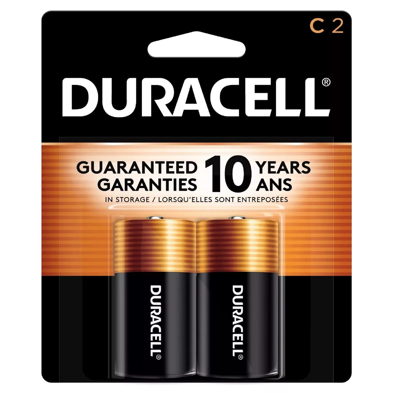 Duracell Coppertop C Alkaline Batteries 2 Pk Carded