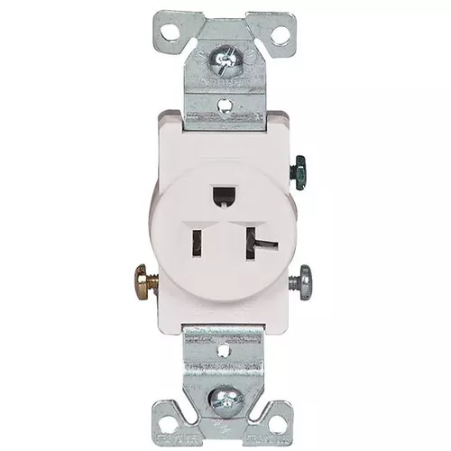 Eaton- 1877W- Single Outlet- 20 Amp 125 VAC- White