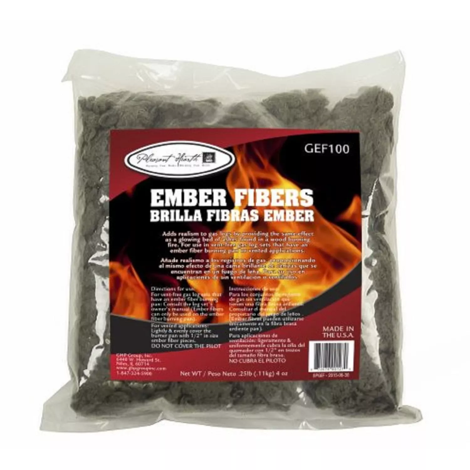 Ember Fibers 0.25 Lb Model Gef100 For Indoor Use