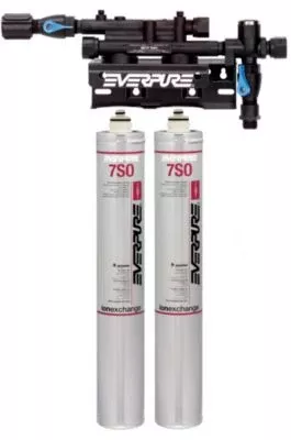 Everpure - 9272-22 - QC71 Twin Head, with Shut Off and Gauge