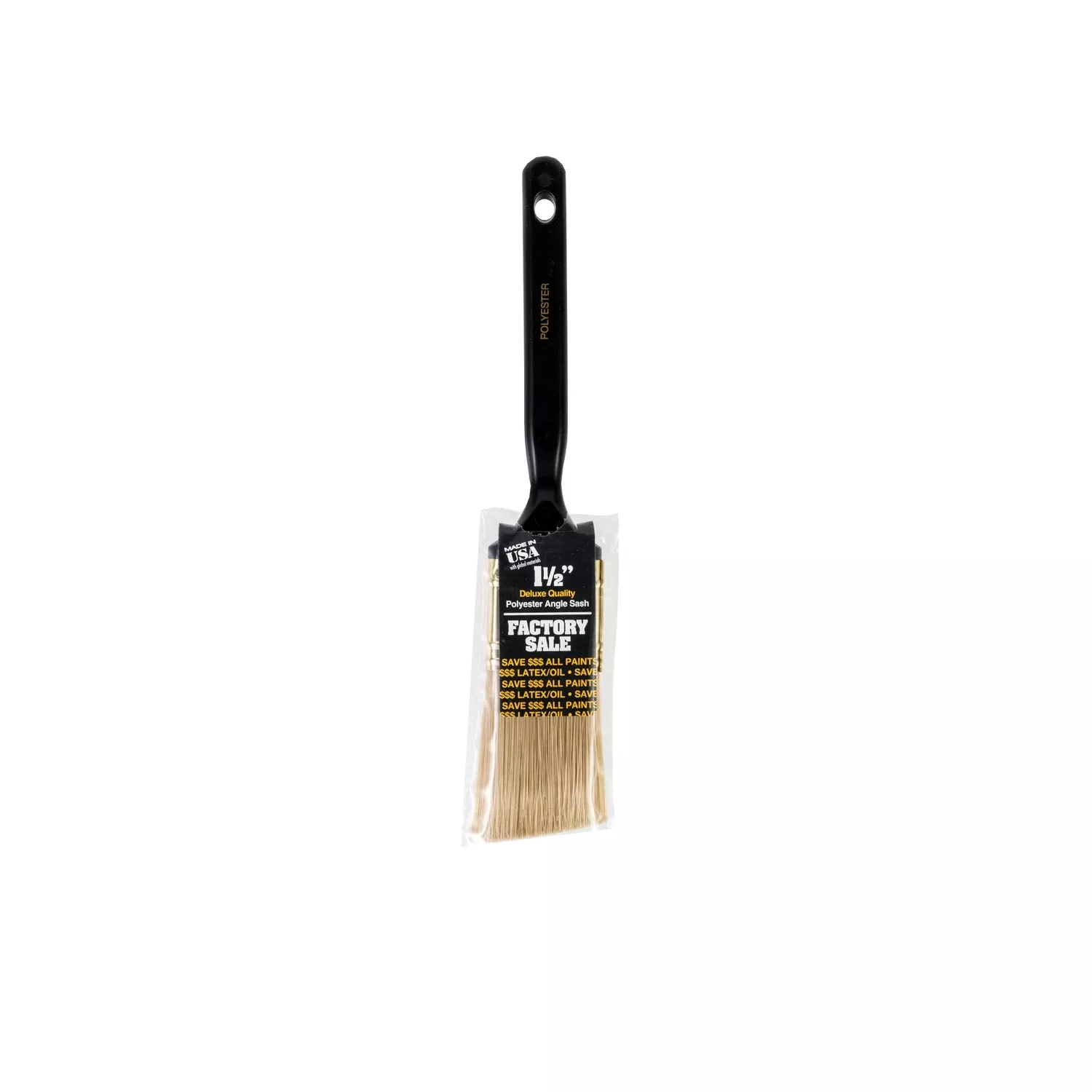 Factory Sale Angle Sash Paint Brush, Polyester, 1.5-in.