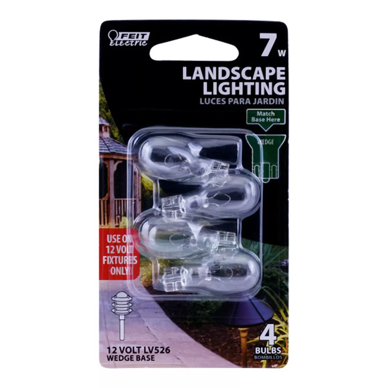 Feit 7 W T5 Landscape And Low Voltage Incandescent Bulb Wedge Soft White 4 Pk